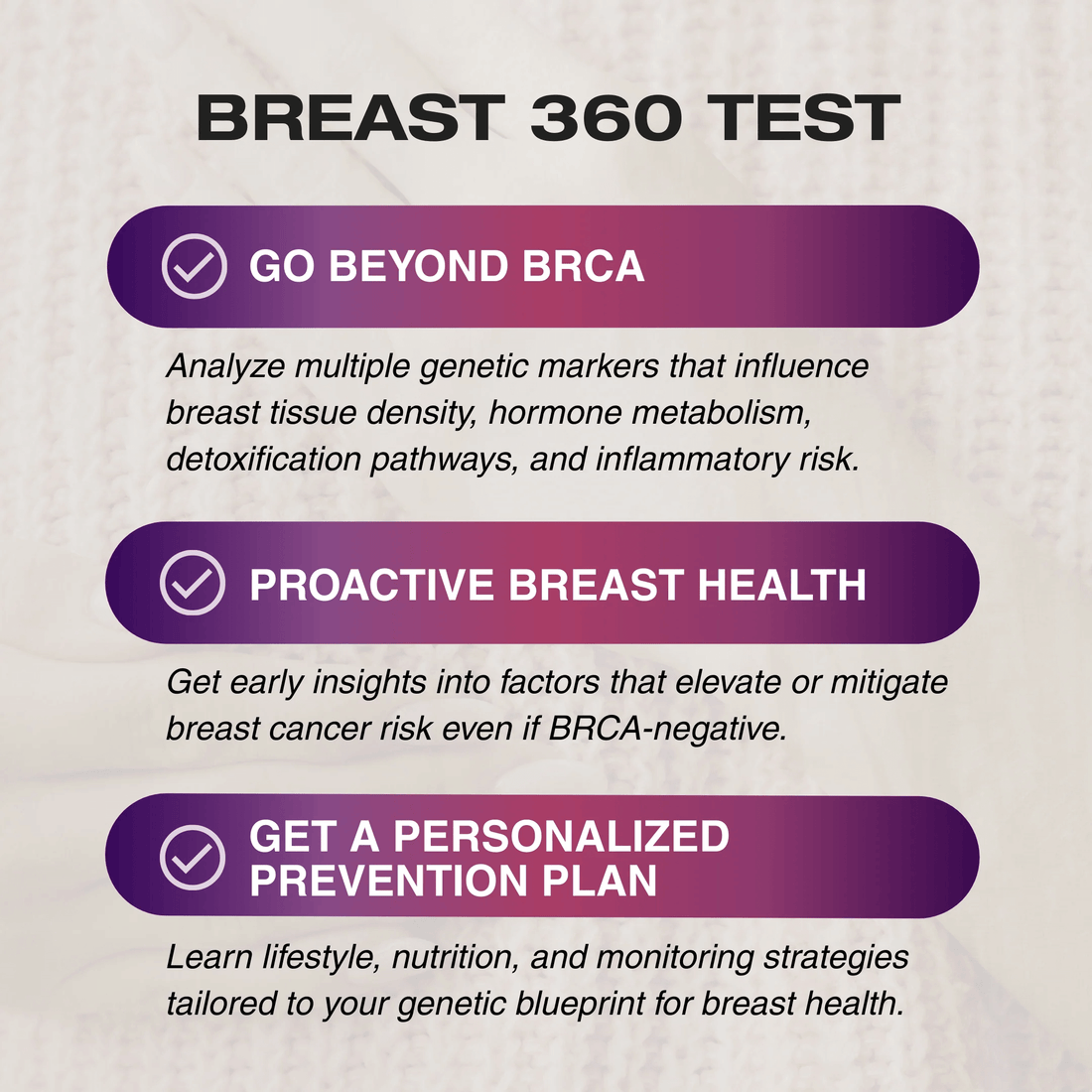 DNA Breast 360 - Breast Cancer Screening & Reports