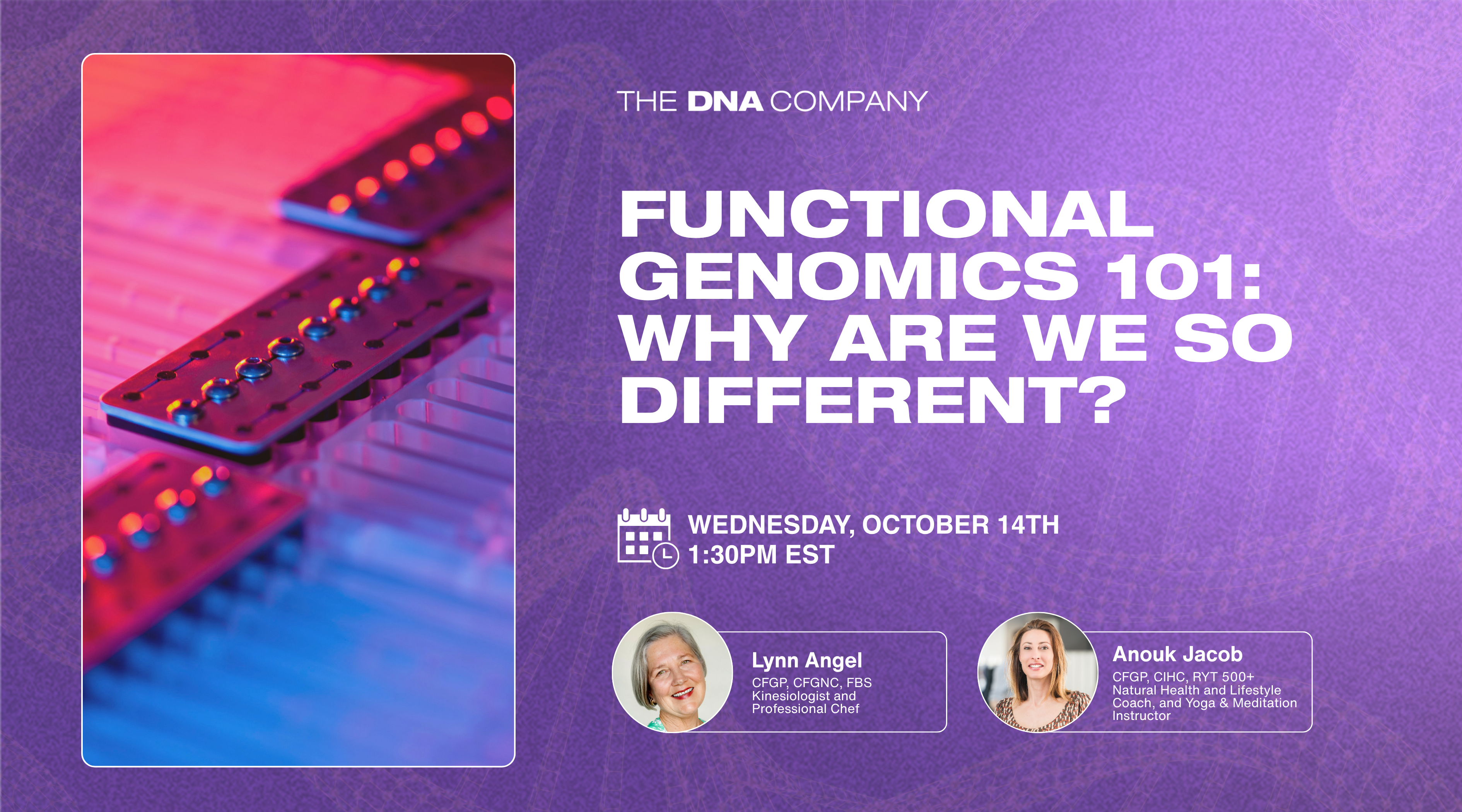 Functional Genomics 101: Why Are We So Different? | Wednesday, October 14th at 1:30 ET