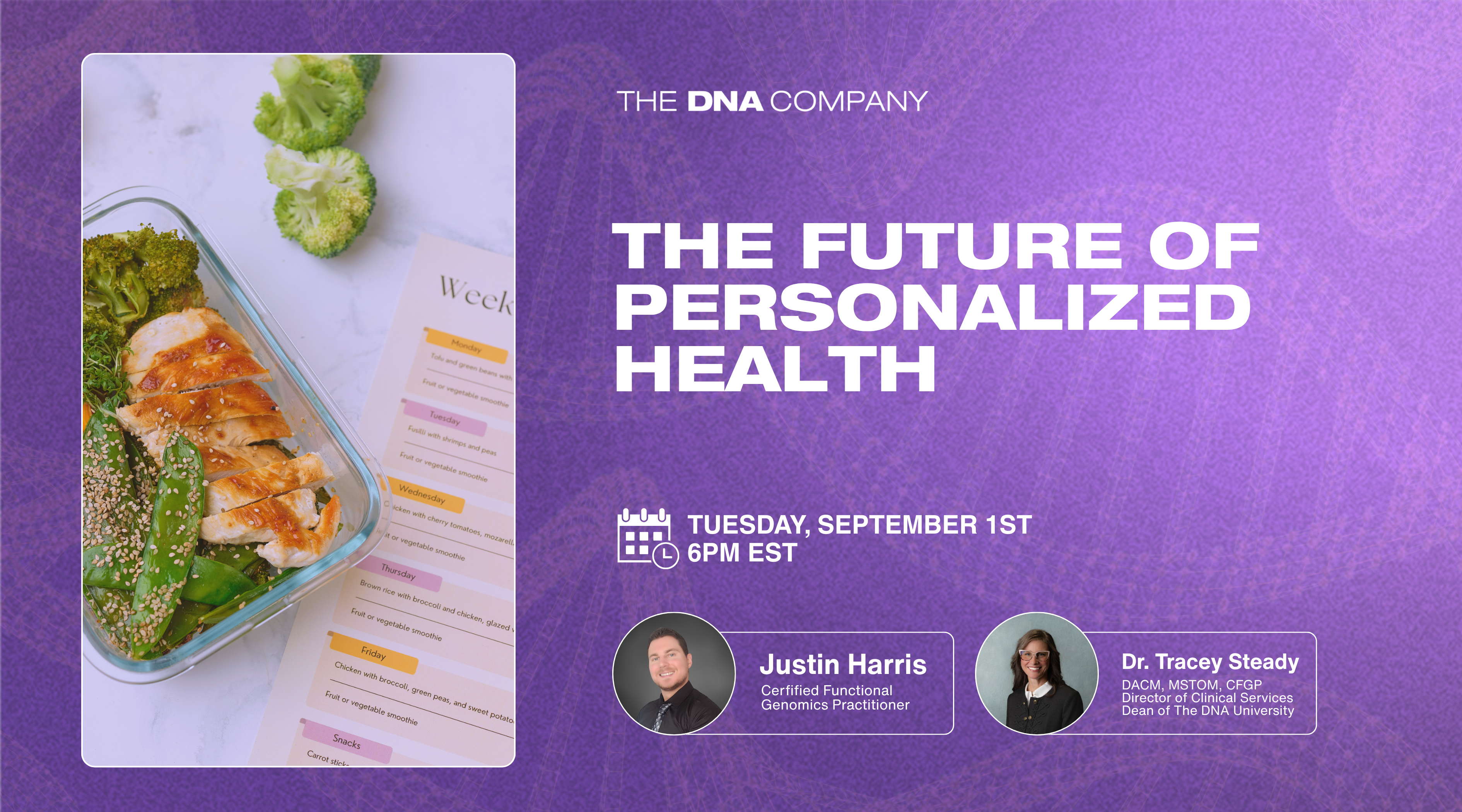 The Future of Personalized Health | Tuesday, September 1st at 6PM EST
