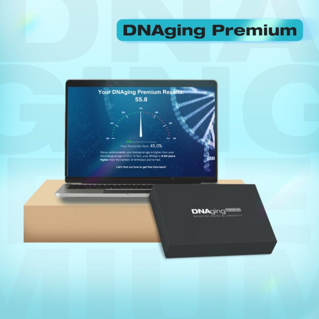 DNAging PREMIUM Biological Age Test & Reports