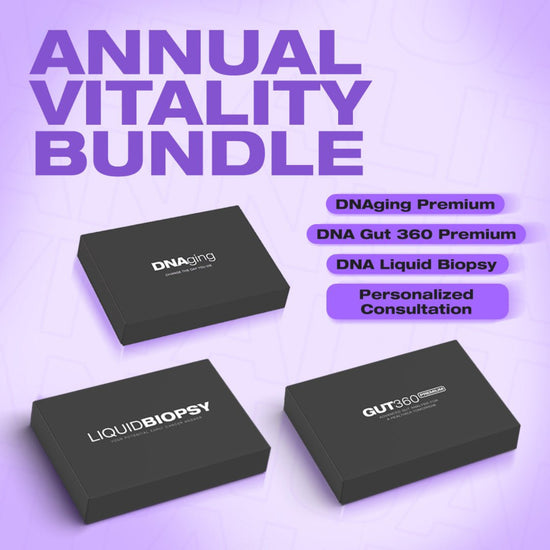 Annual Vitality Bundle: DNAging Premium, DNA Gut 360 Premium & Galleri® Cancer Test - The DNA Company