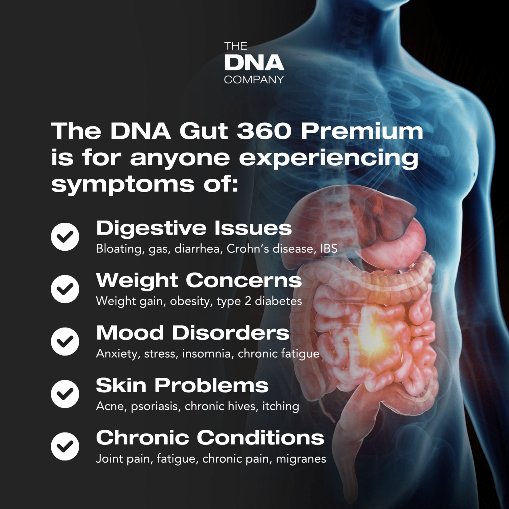 DNA Gut 360 PREMIUM Comprehensive Microbiome Test - The DNA Company